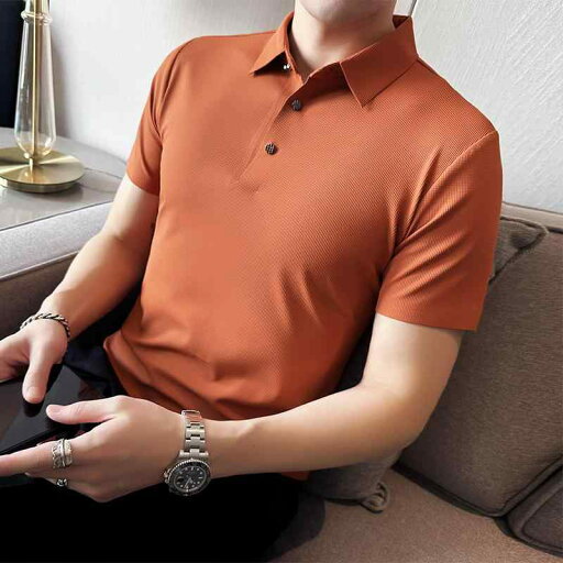 メンズ ワッフル 半袖 ポロシャツ ひんやり 涼しい 快適 夏 ビジネス スリム Tシャツ カジュアル 紳士 レジャー ファッション メンズ ワッフル 半袖 ポロシャツ ひんやり 涼しい 快適 夏 ビジネス スリム Tシャツ カジュアル 紳士 レジャー ファッション