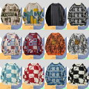 セーター メンズ ファッション 秋冬 フォレスト 和風 コート レトロ 冬 厚手 長袖 ジャカード ゆったり レジャー アプリコット ラウンドネック ハート お...