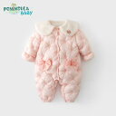 ベビー 子供服 赤ちゃん 新生児 冬 ボディスーツ 長袖 ロンパース もこもこ 暖かい かわいい おしゃれ 着やい 動きやい 防寒 韓国 外遊び 外出着 レジャー お祝い 誕生日 幼稚園 保育園