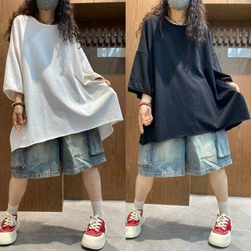 Tシャツ 半袖 シンプル カジュアル ゆったり リラックスフィット エスニック ナチュラル おしゃれ ボーイッシュ メンズライク オーバーサイズ レディース ファッション Tシャツ 半袖 シンプル カジュアル ゆったり リラックスフィット エスニック ナチュラル おしゃれ ボーイッシュ メンズライク オーバーサイズ レディース ファッション