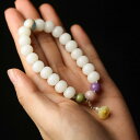 白翡翠 菩提根 ブレスレット 仏 ビーズ シンプル レトロ メンズ レディース ワンポイント 種子 シングル アイテム 花 ロータス ペンダント アクセサリー