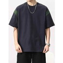 tシャツ メンズ 無地 ラウンドネック シャツ 夏 レジャー ゆったり しわ防止 コットン ファッション シンプル カジュアル