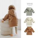 キッズ 子供服 ベビー服 赤ちゃん ジャケット フード コート アウター レトロ カジュアル おしゃれ 冬 ウール 厚手