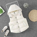 年 秋冬 子供 ダウン コットンベスト 男の子 女の子 フード 厚手 キッズファッション メンズ レディース兼 韓国 ダウンコットン トップス アウター