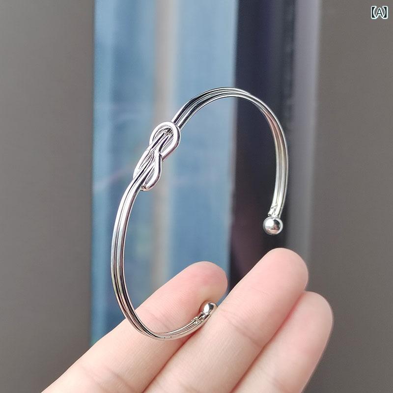 ブレスレット 韓国 ファッション 二層 ツイスト エスニック ブレスレット アメリカ オープン レトロ レディース アクセサリー 装飾品 ジュエリー