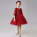 キッズ イブニングドレス プリンセス ドレス チュチュ ガール ウェディングドレス フラワーガール ピアノ 演奏 長袖 春夏 ショートドレス ロングドレス レデ...