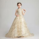 ロングテールドレス 女の子 ウェディングドレス キッズ プリンセス ステージ イブニングドレス ピアノ 演奏 秋 レディース