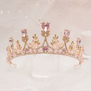 ティアラ 子供 クラウン プリンセス ピンク 3点セット 誕生日 パーティー 女の子 ウェディング ドレス アクセサリー イヤリング ネックレス