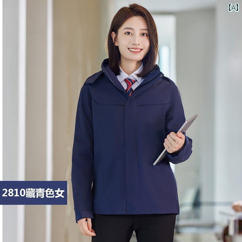 ビジネス コート レディース 婦人服 メンズ 紳士服 綿 ジャケット コート アウター ホテル 作業着 仕事 制服 秋冬 厚手