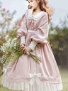 甘ロリ 姫ロリ レディース ファッション ガーリー ロリータ プリンセス ピンク エレガント フレンチ ツイン 双子 長袖 秋冬 ドレス ワンピース かわいい