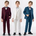 子供服 フォーマル キッズ スーツ パンツ シャツ ベスト 蝶ネクタイ ジャケット 男の子 写真撮影 発表会 パフォーマンス 衣装 セット