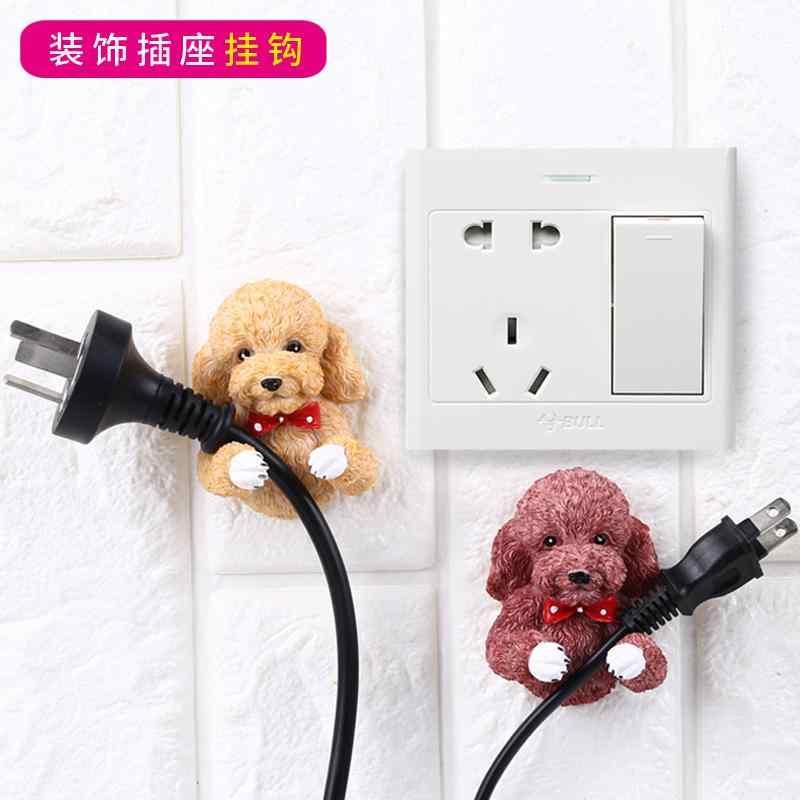 ソケット 電源 コード 収納 ハンガー かわいい キッチン フック 強力 粘着 プラグ ブラケット インテリア(3)