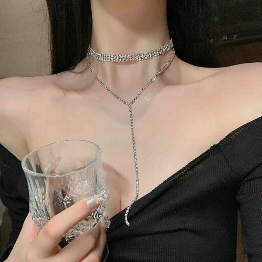 チョーカー レディース アクセサリー ネックレス ライト 豪華 ラインストーン バストチェーン 美デコルテ ネック ネックレス ラグジュアリー チョーカー レディース アクセサリー ネックレス ライト 豪華 ラインストーン バストチェーン 美デコルテ ネック ネックレス ラグジュアリー