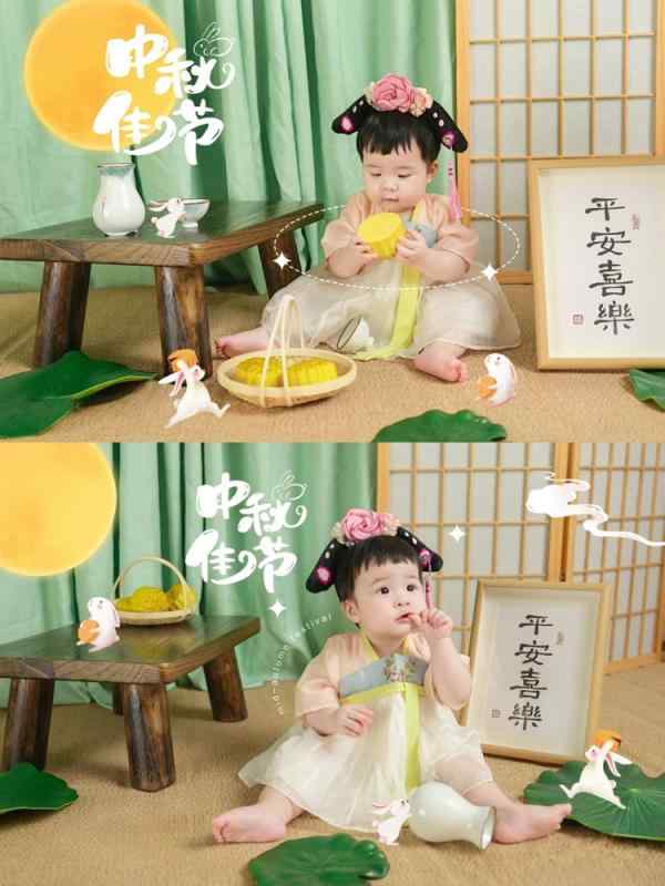 楽天カラフル365マーケット赤ちゃん ベビー フォト ファッション 服 写真撮影 レトロ スタジオ 衣装 小道具 かわいい チャイナ風 秋 ヘアアクセサリー