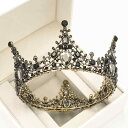 ティアラ クラウン 王冠 ジュエリー ヴィンテージ風 韓国 ラインストーン ヘアアクセサリー カチューシャ ウェディング 大人 レディース 大人式 エレガント ...