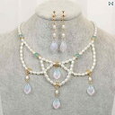 女の子 レトロ ネックレス イヤリング プリンセス ゴージャス アクセサリー セット 漢服 唐 衣装 ペンダント