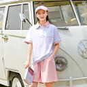 女の子 セットアップ 2点セット パンツ ポロシャツ かわいい スポーティー カジュアル 夏 リラックス デイリーウェア おしゃれ 中学 高校 学生