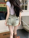 レディース 夏 デニムショートパンツ ハイウエスト 美脚 モテ服 セクシー かわいい おしゃれ カジュアル 韓国 イベント フェス アウトドア 日常着 ダンス 衣装 レジャー 女子会 デート アップ 映え
