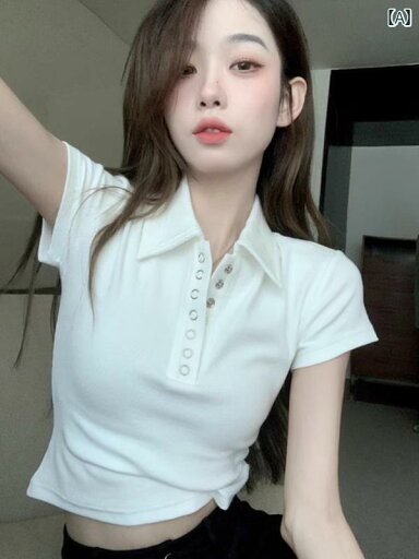 レディース 夏 半袖 ショートポロシャツ 無地 モテ服 セクシー お腹見せ かわいい おしゃれ シンプル 韓国 イベント フェス 日常着 フォーマル レジャー デート アップ 映え レディース 夏 半袖 ショートポロシャツ 無地 モテ服 セクシー お腹見せ かわいい おしゃれ シンプル 韓国 イベント フェス 日常着 フォーマル レジャー デート アップ 映え