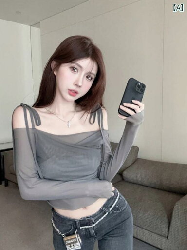 レディース 夏 長袖 シアー トップス 透け感 モテ服 セクシー お腹見せ レイヤード かわいい おしゃれ 韓国 イベント フェス 日常着 衣装 レジャー 女子会 デート アップ 映え レディース 夏 長袖 シアー トップス 透け感 モテ服 セクシー お腹見せ レイヤード かわいい おしゃれ 韓国 イベント フェス 日常着 衣装 レジャー 女子会 デート アップ 映え