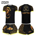 格闘技 ムエタイ トレーニング トレーニングTシャツ メンズ レディース兼 ユニセックス メンズ レディース 半袖Tシャツ ショートパンツ