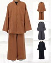 僧服 修行服 仏教衣 トップス ジャケット セットアップ コスプレ スーツ 衣装 セット 仮装 ズボン 変装 僧侶風