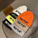 帽子 冬 プルオーバー クール ニット帽子 メンズ レディース ストリート 刺繍文字 ニット帽子 ウール 帽子 レディース カップル