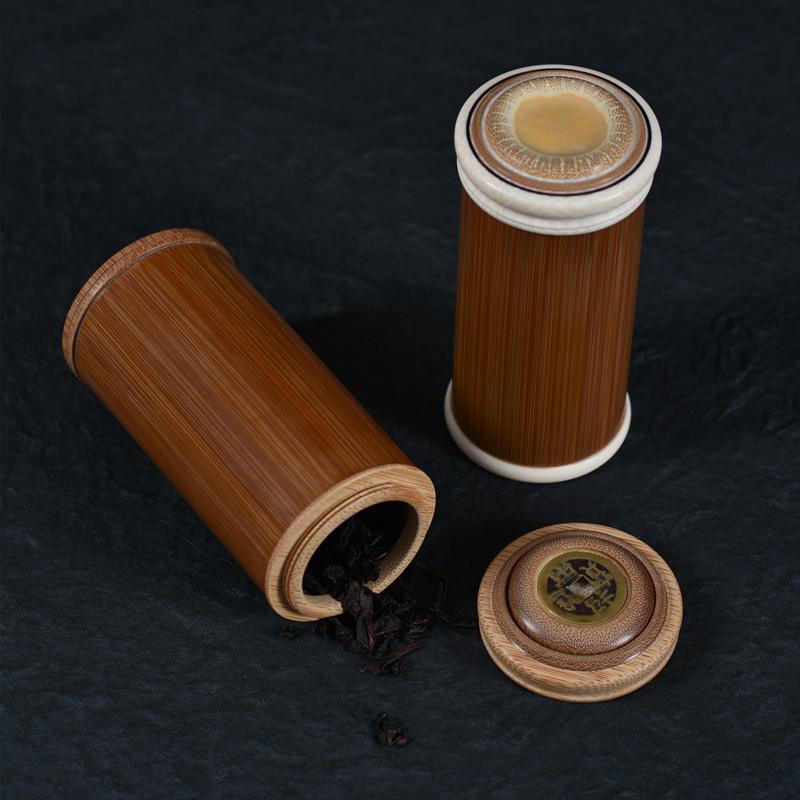 茶道具 茶筒 収納 ボックス 食器入れ 竹缶 雑貨 小物 装飾品 配膳品 テーブルセンター アンティーク 道具 レトロ コレクション