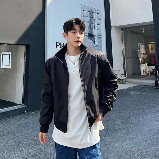 韓国 スタンドカラー 野球 ユニフォーム ジャケット メンズ ショートジャケット 感 シンプル ジャケット 韓国 スタンドカラー 野球 ユニフォーム ジャケット メンズ ショートジャケット 感 シンプル ジャケット