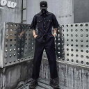 ツナギ 作業服 ストレートパンツ ジャンプスーツ メンズ レディース カジュアル パンツ
