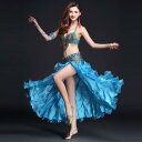 ベリーダンス 衣装 チュチュ スカート 服 ビーズ フリル ブラセット ステージ レディース 舞台