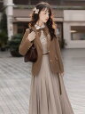 レディース フルセット ブレザー シャツ ワンピース ロングスカート フレアスカート ブラウス