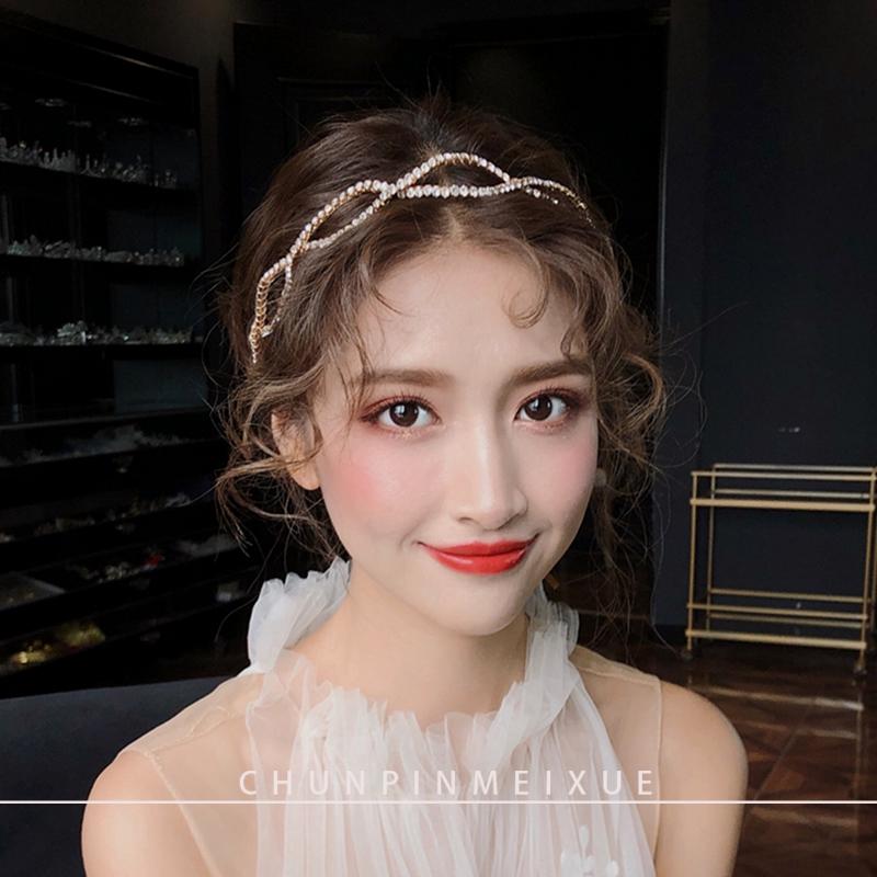 アクセサリー レディース ジュエリー ブライダル ヘアバンド ラインストーン 光沢 ヘッドバンド ヘアアクセサリー シンプル 韓国 ウェディング ドレス 誕生日