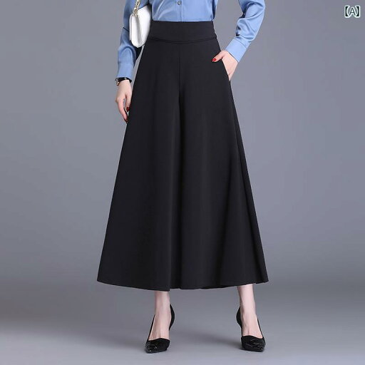 ポケット レディース カジュアル パンツ 九分丈 シンプル 黒 秋 ワイドレッグ ロング 通気性 快適 上品 ゴシック カジュアル スタイリッシュ ポケット レディース カジュアル パンツ 九分丈 シンプル 黒 秋 ワイドレッグ ロング 通気性 快適 上品 ゴシック カジュアル スタイリッシュ