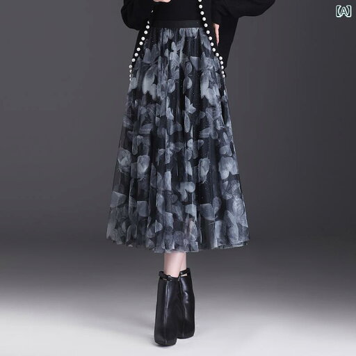 レディース 春秋 メッシュ Aラインスカート ミモレ丈スカート ハイウエスト フレア 通気性 カジュアル 婦人服 エレガント レース おしゃれ レディース 春秋 メッシュ Aラインスカート ミモレ丈スカート ハイウエスト フレア 通気性 カジュアル 婦人服 エレガント レース おしゃれ