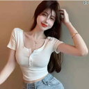 Tシャツ 半袖 アメカジ スリムフィット ダンス クラブ へそ出し ヒップホップ 衣装 KPOP カジュアル レジャー 通学 休日 ホームウェア 快適コーデ レディース
