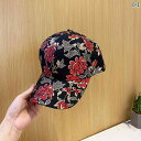 ユニセックス 花柄キャップ 帽子 UV対策 調節可能 小顔効果 モダン 刺繡 光沢 おしゃれ かわいい 韓国 通気性 快適 外出 イベント フェス レジャー アウトドア 旅行 普段使い使い