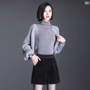 カジュアル ショート レディース ファッション 韓国 ハイウエスト 黒 ポケット ストレートパンツ ウエストゴム シック スリム ビッグシルエット ファッション(4)
