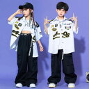 子供服 女の子 男の子 シャツ Tシャツ タンクトップ へそ出し パンツ コスチューム バンド ダンス ヒップホップ ストリート系 パフォーマンス 衣装 クール かっこいい キッズ