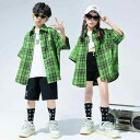 子供服 女の子 男の子 シャツ Tシャツ タンクトップ へそ出し ショートパンツ コスチューム バンド ダンス ヒップホップ ストリート系 パフォーマンス 衣装 クール かっこいい キッズ