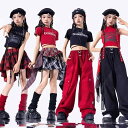 子供服 女の子 Tシャツ タンクトップ へそ出し パンツ スカート 夏 コスチューム バンド ダンス ヒップホップ ストリート系 パフォーマンス 衣装 クール かっこいい キッズ