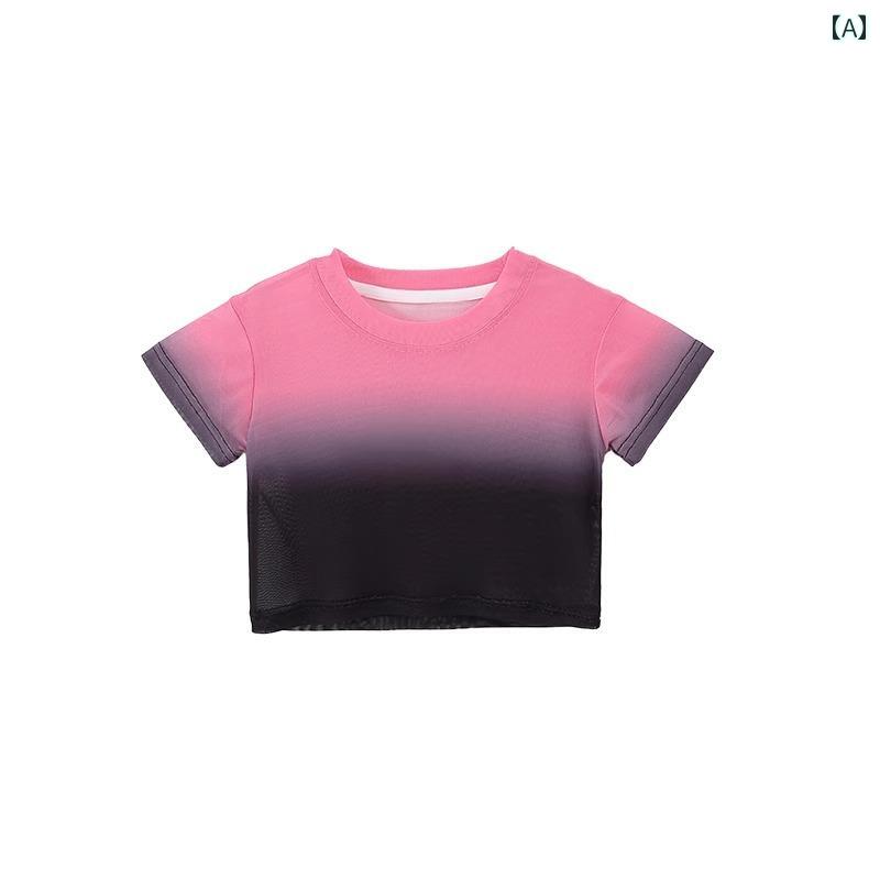 子供服 女の子 Tシャツ へそ出し パンツ 夏 コスチューム バンド ダンス ヒップホップ ストリート系 パフォーマンス 衣装 クール かっこいい キッズ 2