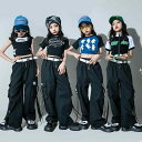 子供服 女の子 Tシャツ タンクトップ へそ出し パンツ 夏 コスチューム バンド ダンス ヒップホップ ストリート系 パフォーマンス 衣装 クール かっこいい キッズ