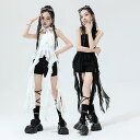 子供服 女の子 キャミソール タンクトップ へそ出し ショートパンツ 夏 コスチューム バンド ダンス ヒップホップ ストリート系 パフォーマンス 衣装 クール かっこいい キッズ