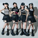 子供服 女の子 男の子 Tシャツ タンクトップ へそ出し スカート 夏 コスチューム バンド ダンス ヒップホップ ストリート系 パフォーマンス 衣装 クール かっこいい キッズ