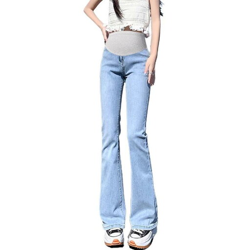 マタニティ パンツ 春秋冬 起毛 厚手 マイクロフレア パンツ デニム パンツ 腹部サポート マタニティ パンツ 春秋冬 起毛 厚手 マイクロフレア パンツ デニム パンツ 腹部サポート