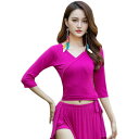 レディース ベリーダンス 服 魅惑 コットン トップス 秋冬 練習着 レディース プラクティスウェア