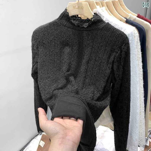 レディース トップス おしゃれ 婦人服 シャツ レース 秋冬 裏起毛 暖かい インナーシャツ メッシュ レディース トップス おしゃれ 婦人服 シャツ レース 秋冬 裏起毛 暖かい インナーシャツ メッシュ