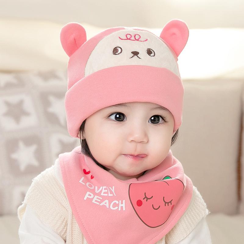 キッズ ベビー 帽子&ampスタイ かわいい 帽子 春秋冬 プルオーバー 新生児 幼児 帽子 男の子 女の子 かわいい 新生児 帽子 コットン