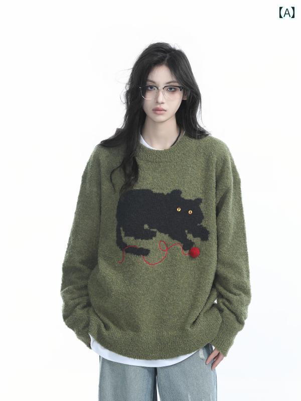 楽天市場】黒猫(ニット・セーター|トップス):レディース 楽天市場】黒猫(ニット・セーター|トップス):レディース